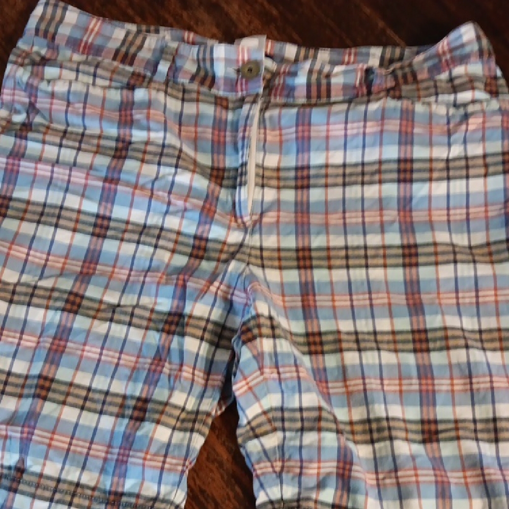 Plaid Shorts in Blue and Red